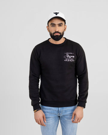 BLACK BASIC SWEATSHIRT