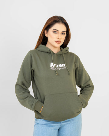 FOREST GREEN WOMEN HOODIE