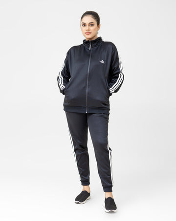 BLACK STRIPED WL WINTER WOMEN TRACKSUIT