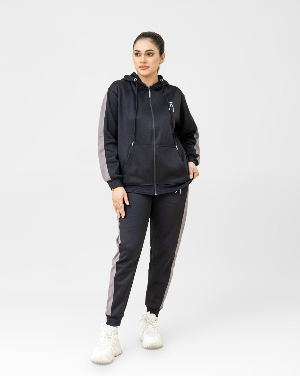 BLACK-BLOCK WINTER WOMEN TRACKSUIT