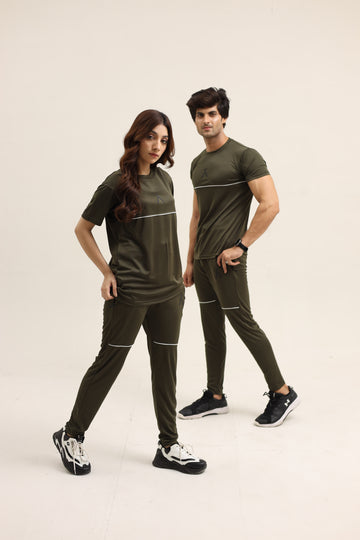 Zenith Flow QuickDry Tracksuit - Olive Green