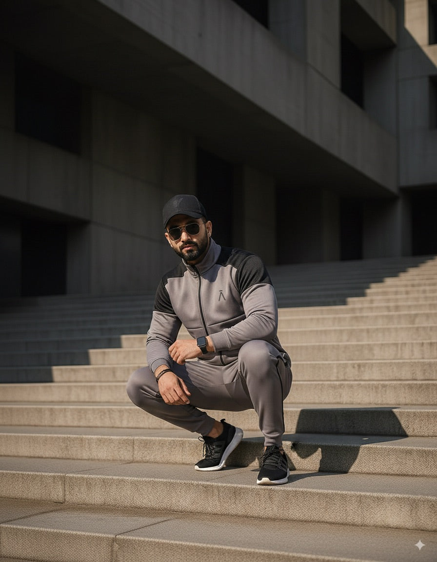 GREY-BLOCK WINTER TRACKSUIT