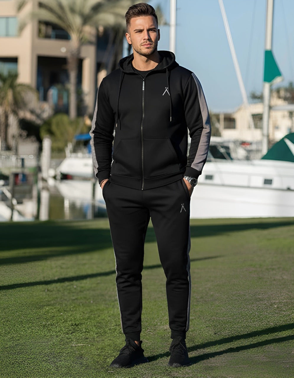 BLACK-BLOCK WINTER TRACKSUIT
