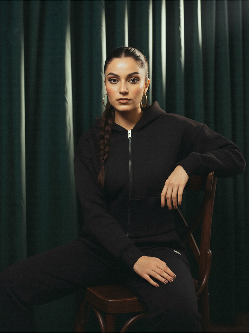 BLACK SLEEK CROP TOP