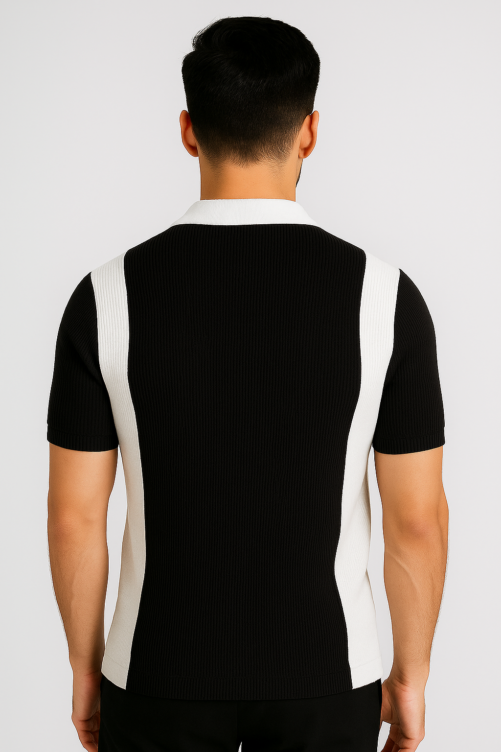 Arzen Waffle Knit Contrast Polo