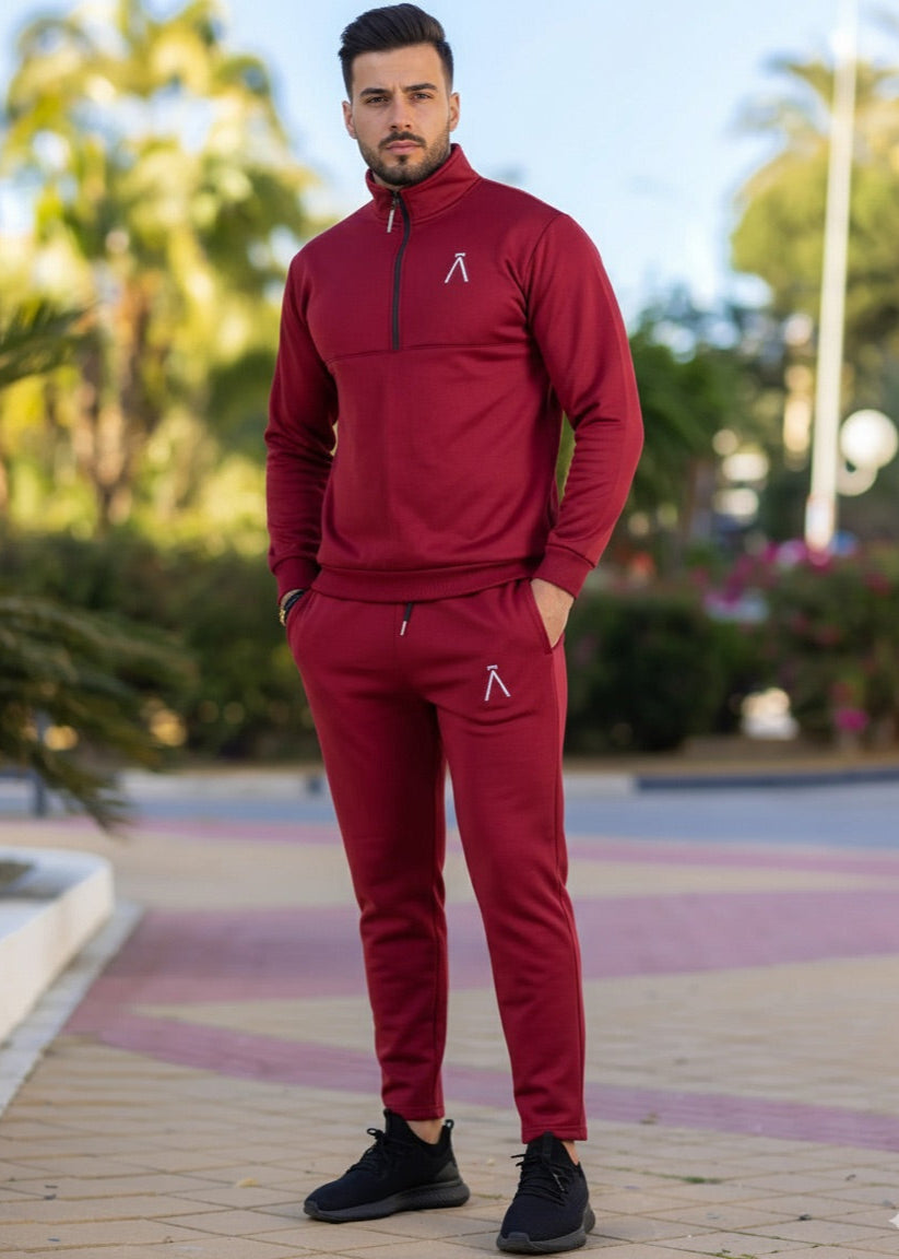 MAROON BASIC WINTER TRACKSUIT