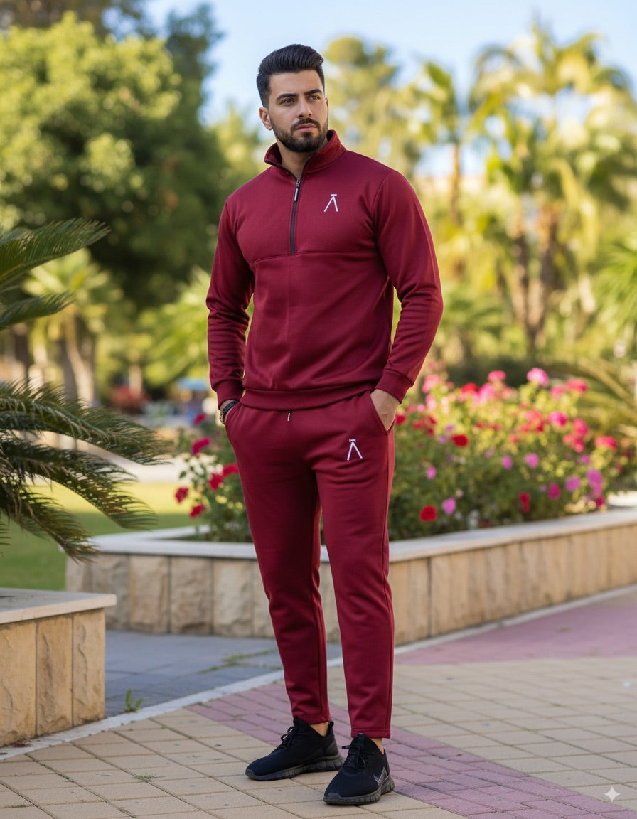 MAROON BASIC WINTER TRACKSUIT