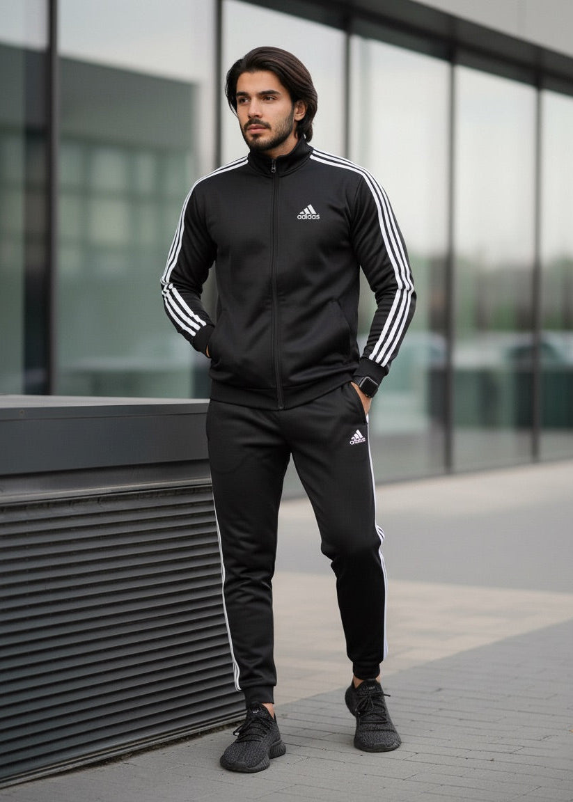 BLACK STRIPED WL WINTER TRACKSUIT